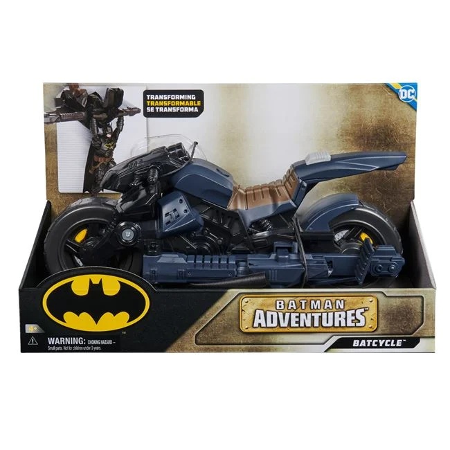 Motocicleta Batman Batcycle Adventures, dimensiune 30cm, negru