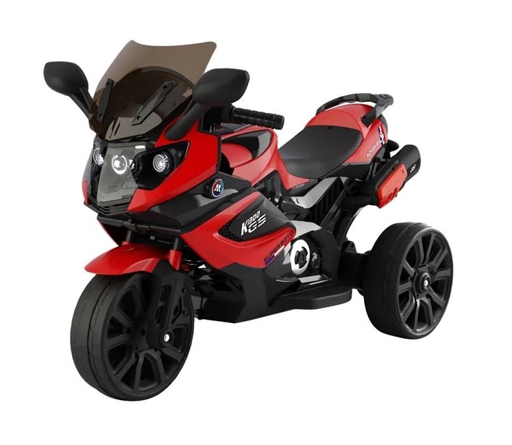 Motocicleta Electrica, 6V cu Sunet, 3-8 ani, MP3, 25 kg, rosu cu negru