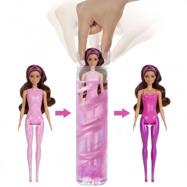 Papusa Barbie Color Reveal Balerine, varsta 3+ ani, dimensiune 8x32cm, roz - 1 | YEO