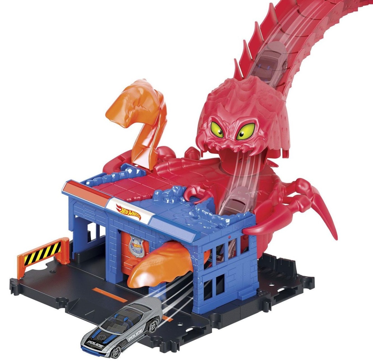 Pista cu mostri Hot Wheels City, include o masina Hot Wheels, 30.5x9x25.5cm, multicolor - 1 | YEO