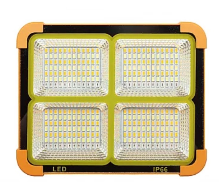 Proiector Solar portocaliu Portabil 336 led D10 4 casete, Portocaliu - 2 | YEO