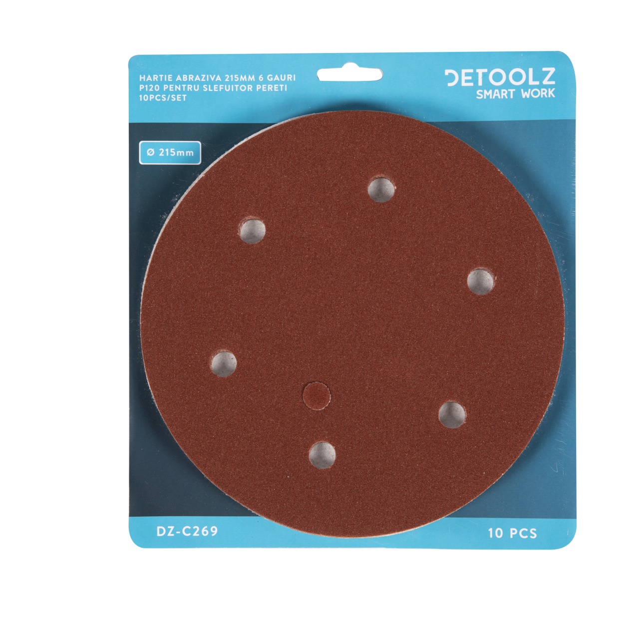 Set 10 hartie abraziva P120 6gauri 215mm - 3 | YEO