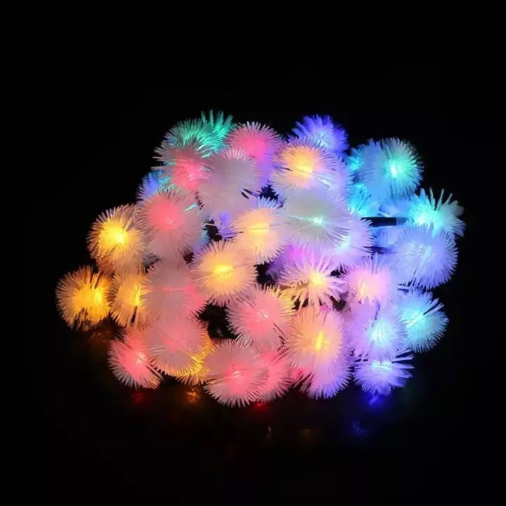 Set 2 Instalatii LED tip Ciulini, 2x4m, 2x20 LED-uri, Lumina Multicolora - 2 | YEO