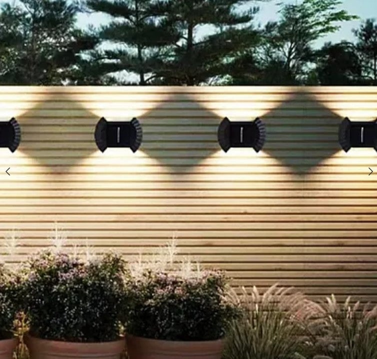 Set 4 Lampi solare cu lumina bidirectionala 2 led / lampa - 1 | YEO