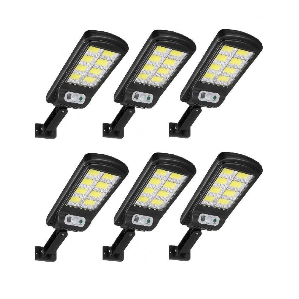 Set 6 x lampi solare stradale cu 8 cadre, 30W 160 LED-uri, Senzor de lumina si miscare