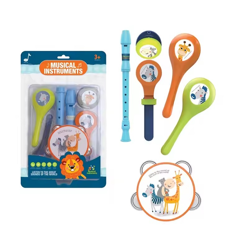 Set cu 6 instrumente muzicale pentru copii 3 ani+, plastic, multicolor - 1 | YEO