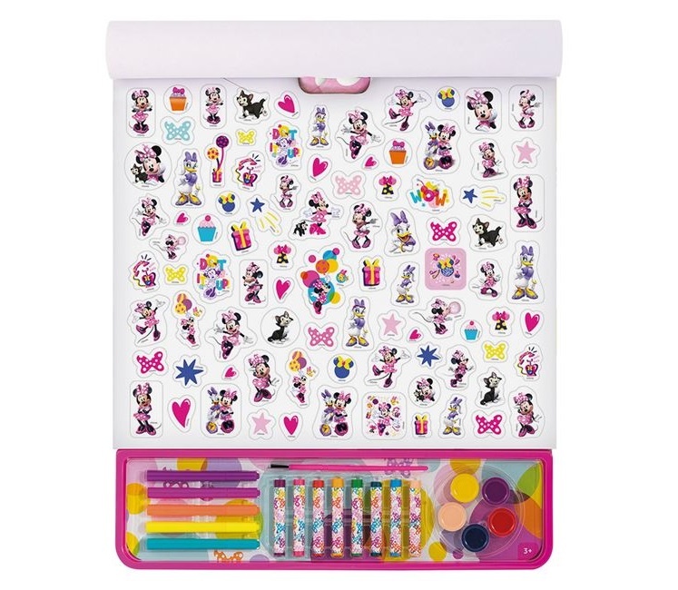 Set de Colorat bloc mare, 5 în1, model Minnie, cu Accesorii, 3ani+, 35x1x42 cm - 1 | YEO