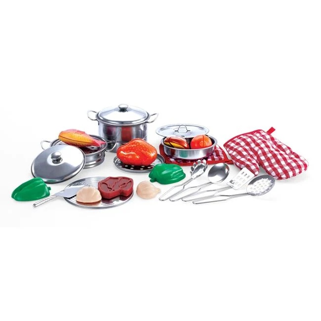 Set de joaca cu ustensile de bucatarie, 23 piese, din plastic, dimensiune 43x10x35cm, multicolor - 1 | YEO