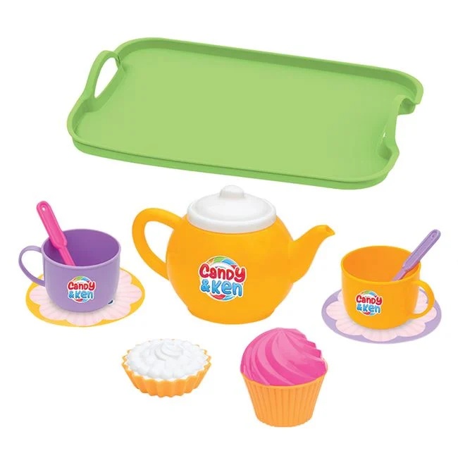 Set de joaca valiza cu 12 accesorii, contine set pentru ceai, din plastic, 24x12x36cm, multicolor - 3 | YEO