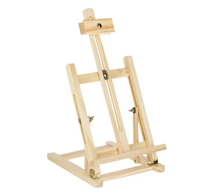 Set Pictura cu Vopsea Acrilica, Sevalet si 62 de Accesorii, lemn, 26×7×54 cm - 1 | YEO