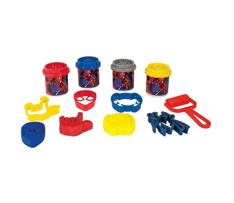 Set Plastilină Spiderman, cu 4 Recipiente si 5 Accesorii, 3ani+, 23x5x24 cm - 1 | YEO