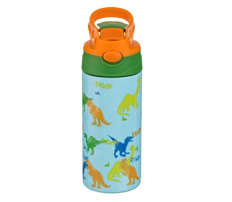 Sticlă Izotermă pentru Copii Pop-Up, cu Dinozauri, 500ml, Oțel Inoxidabil, multicolor - 3 | YEO