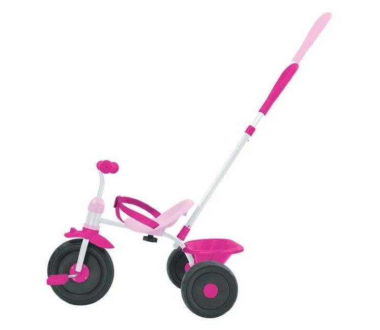 Tricicleta 2 in 1 pentru copii, cu centura, 20 kg, roz - 4 | YEO
