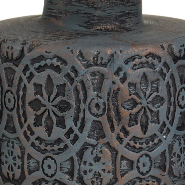 Veioză cu Bază Ceramică si Abajur Textil, E14, 40W, gri - 1 | YEO
