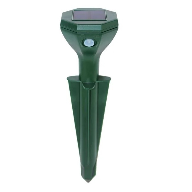 Aparat Solar Anti Rozatoare si Serpi, cu Vibratii, din plastic, non-toxic, pentru gradina, 27.5 cm, Alb
