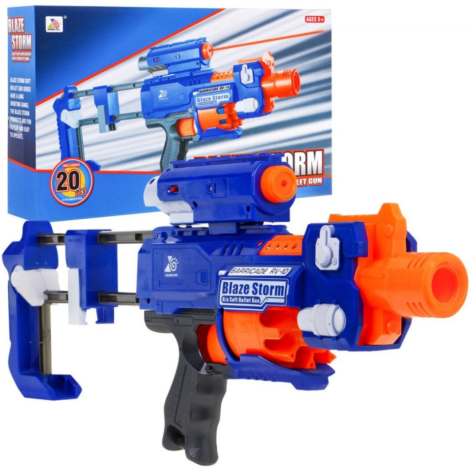 Arma de jucarie Blaze Storm Barricade semi automata cu baterii si 20 gloante pentru copii de peste 8 ani - 2 | YEO