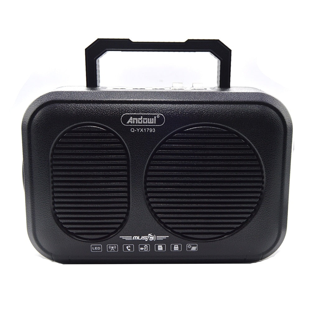 Boxa cu sistem de iluminare LED, Incarcare solara, 2 becuri, USB, MP3, Bluetooth