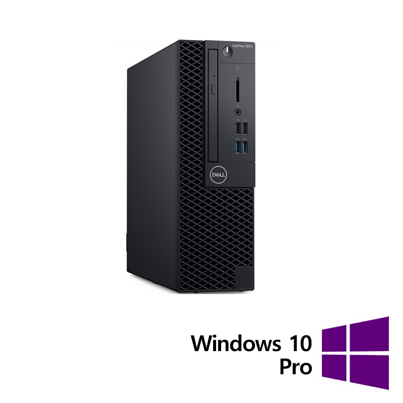 Calculator Refurbished DELL OptiPlex 3070 SFF Intel Core i3-9100 3.60 - 4.20GHz 8GB DDR4 256GB SSD + Windows 10 Pro