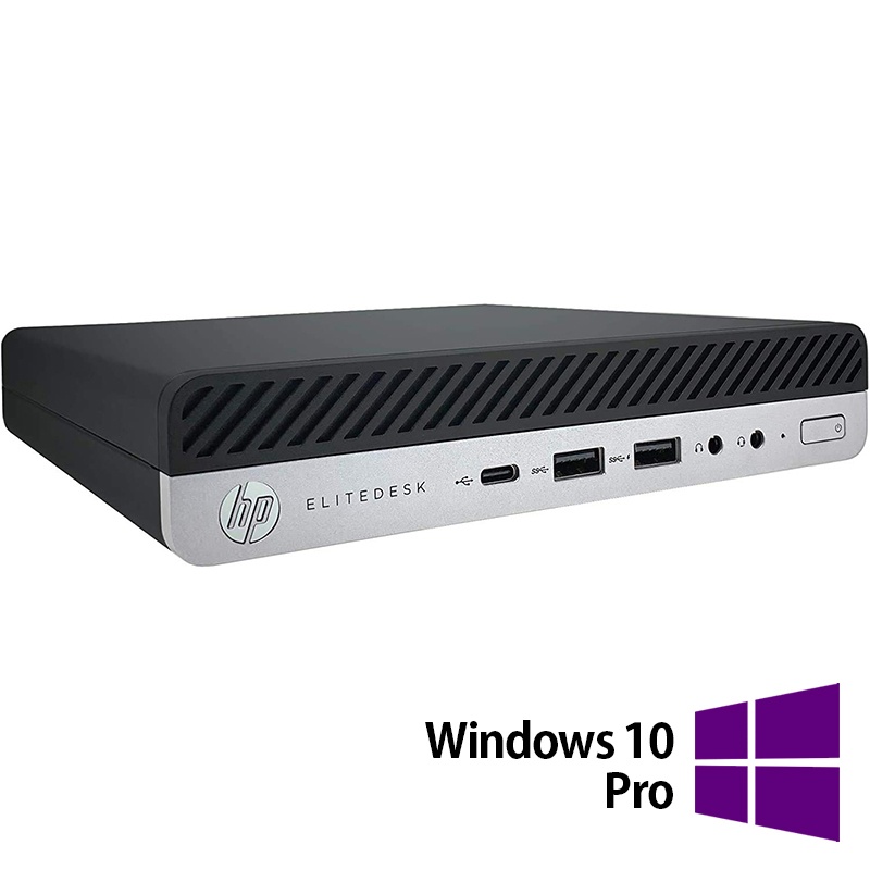 Calculator Refurbished HP EliteDesk 800 G5 Mini PC Intel Core i5-9500 3.00-4.40GHz 8GB DDR4 256GB SSD + Windows 10 Pro