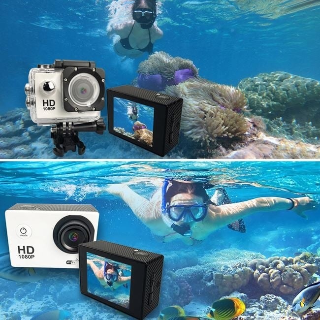 Camera Rezistenta la Apa, cu WiFi, inregistrare video/audio, USB, 900 mAh, negru - 1 | YEO
