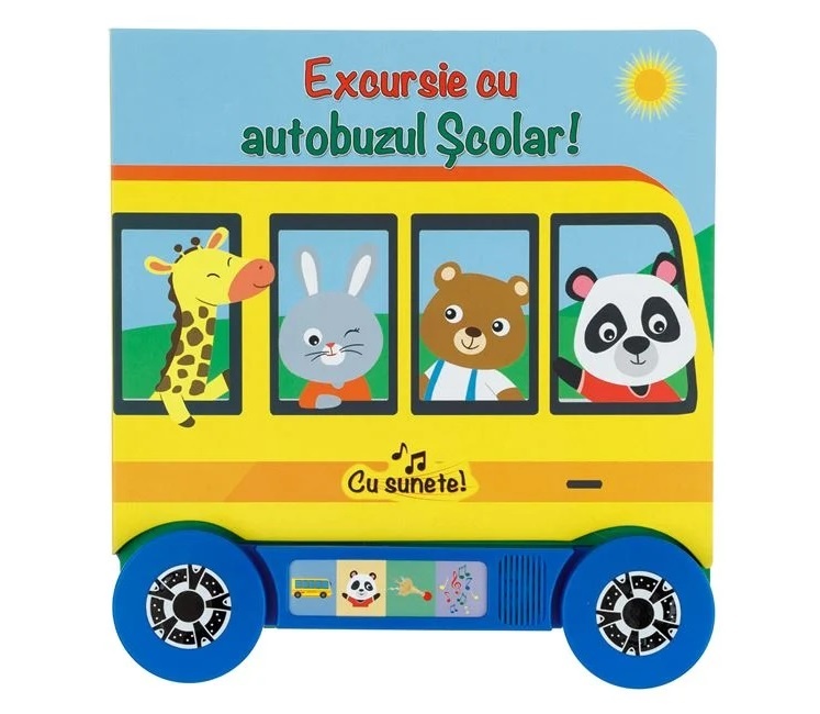Carte cu Sunet „Excursie cu Autobuzul Școlar”, 21.5x23.5 cm - 4F