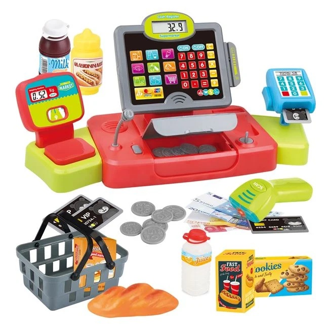 Casa de marcat de jucarie, cu sunet si lumina, include 23 piese, 48x18x26cm, multicolor - 1 | YEO