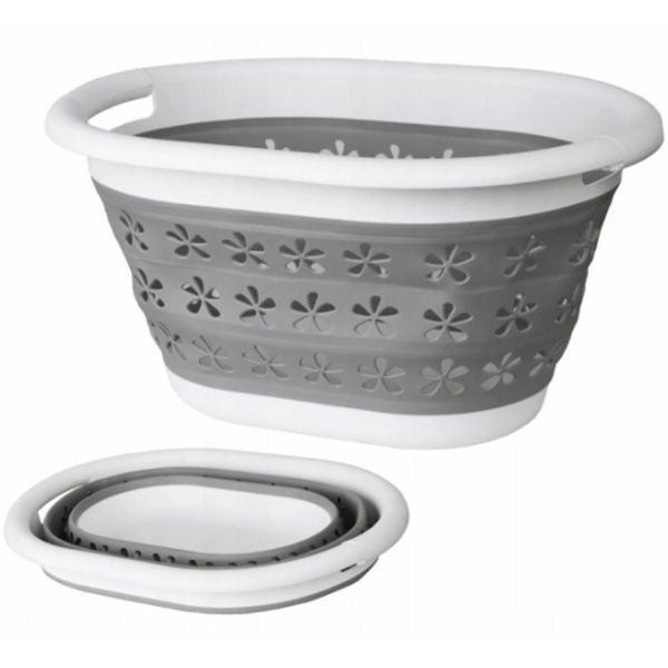 Cos de rufe pliabil din plastic cu silicon, Capacitate 25L