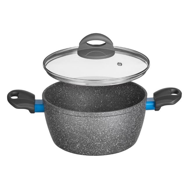 Cratita antiaderenta, din ceramica, diametru 24cm, gri
