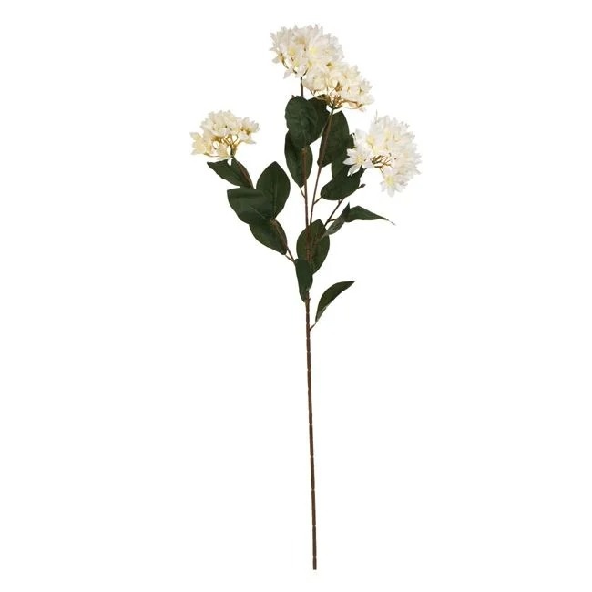 Floare artificiala cu tulpina lunga si flori albe, 94 cm, alb/verde - 1 | YEO