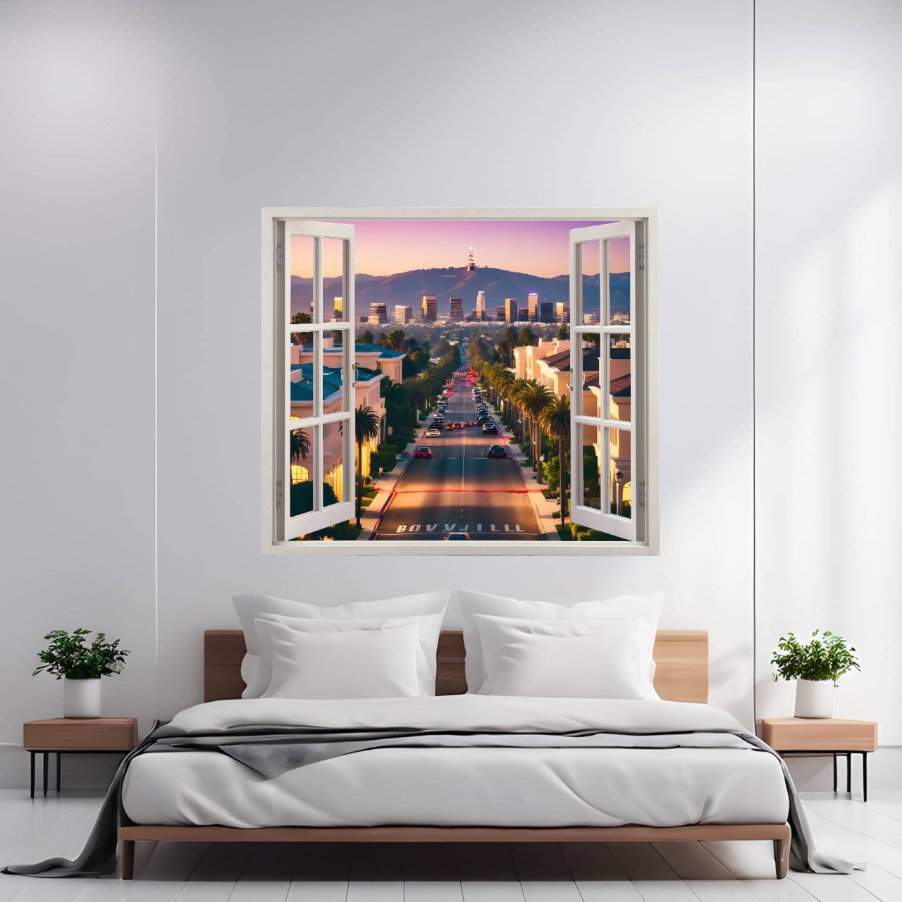 Folie imprimata color pentru decor perete locuinta dimensiune 125 x 110cm model: VIEW TO HAVEN 16