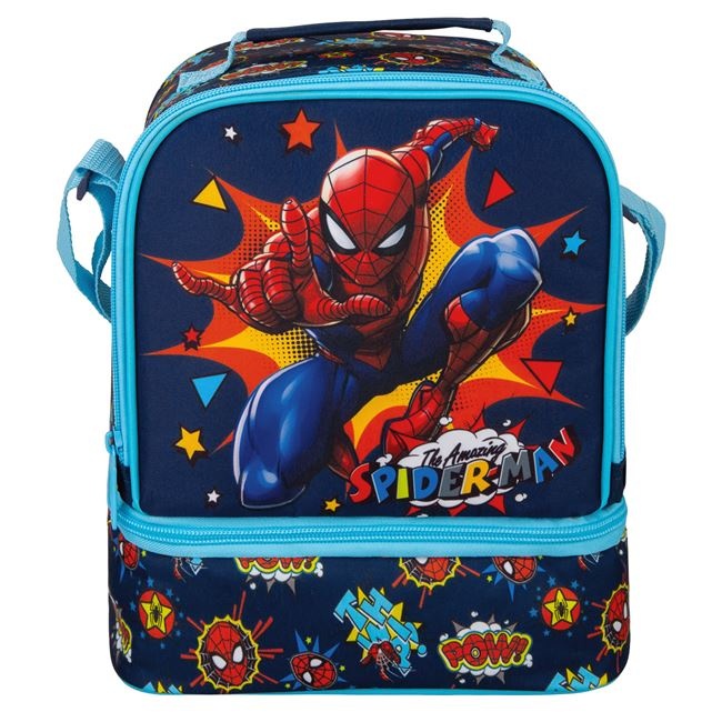 Geanta Izoterma pentru mancare, cu 2 compartimente, model Spiderman - 2 | YEO