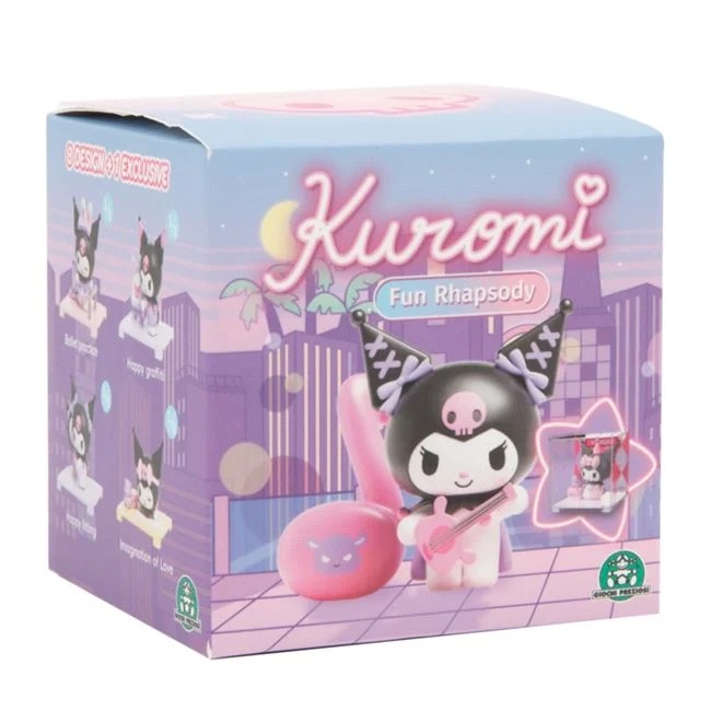 Hello Kitty figurina Kuromi in mini box, varsta 6+ ani, set 8 figurine, 7.5x7.5x8cm, multicolor