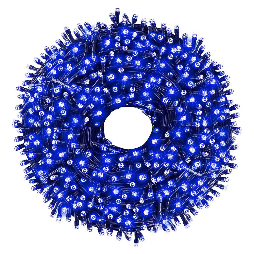 Instalatie Luminoasa LED Tip Rola, cu 8 Jocuri de Lumini, 50m, 1.6mm Grosime Calbu, Lumina Rosie/Albastra - 1 | YEO