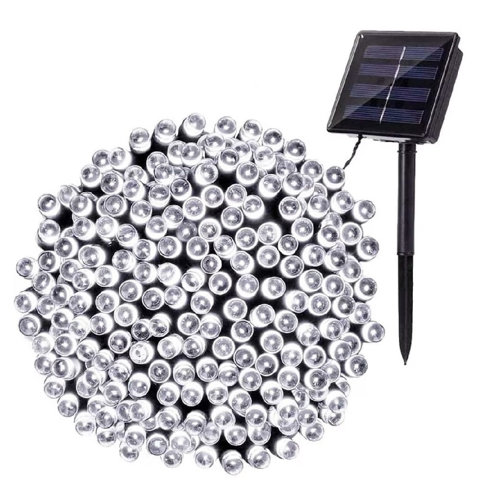 Instalatie Luminoasa Solara, IP44, de 30/50/100m Lungime, cu 150/250/500 LED-uri, Lumina Alba Rece