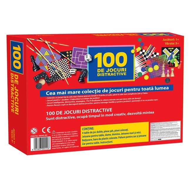Joc de societate „100 de jocuri de distractive”, multicolor - 1 | YEO