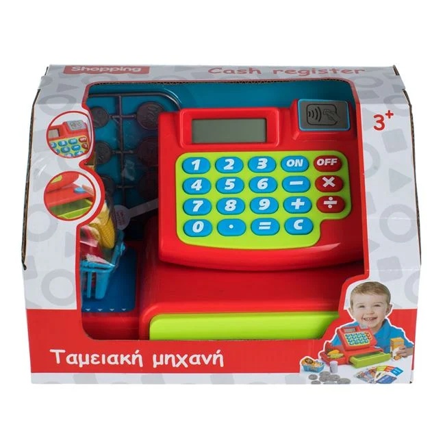 Jucarie tip casa de marcat supermarket, cu accesorii, din plastic, varsta 3+ ani, 25x16.5x16.5cm, multicolor - 3 | YEO