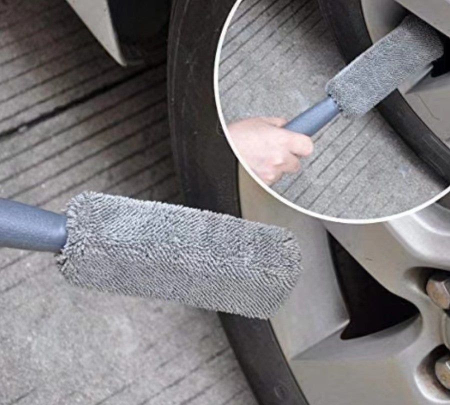 Kit spalare auto-moto cu 12 piese, perii, manusa, burete si lavete, galben-gri - 3 | YEO