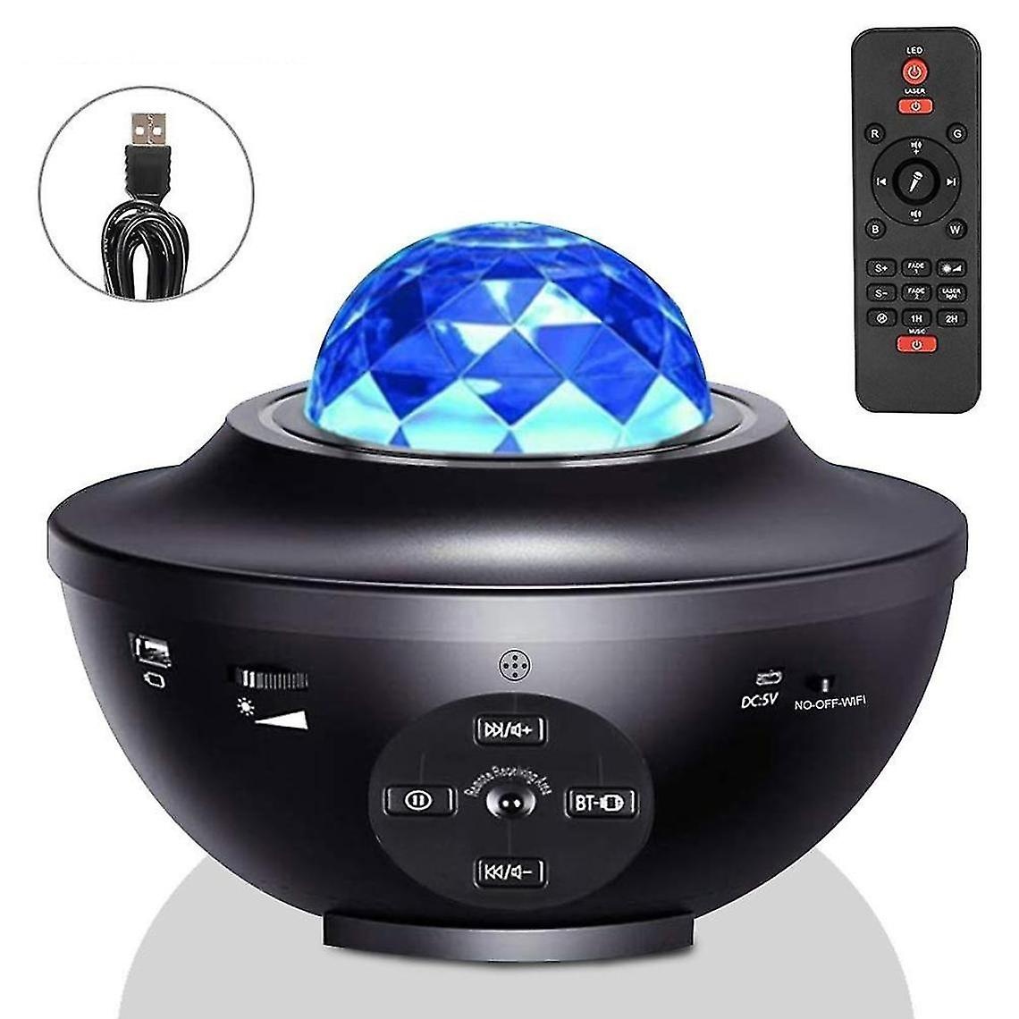 Lampa - Proiector inteligent cu lumina rotativa de noapte, boxa Bluetooth incorporata si telecomanda - 3 | YEO
