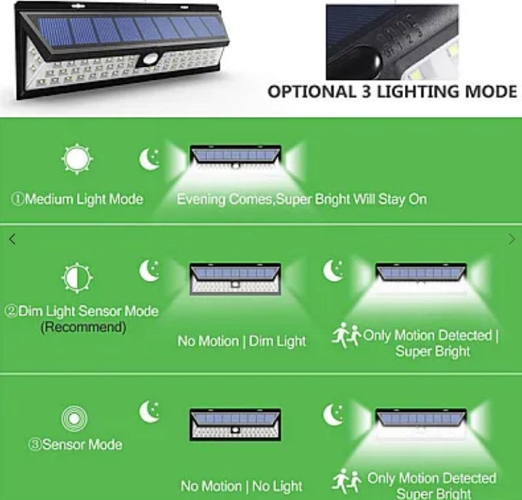 Lampa Solara cu senzori miscare cu COB, 90 LED, 900 lumeni - 2 | YEO