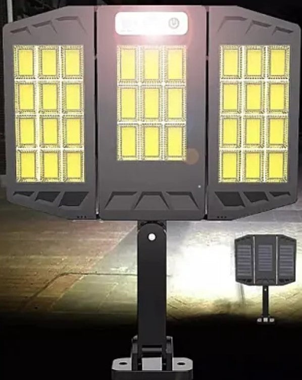 Lampa solara LED cu senzor de miscare 10000 Lm TRIPLA COB cu telecomanda - 2 | YEO