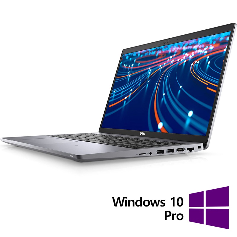 Laptop Refurbished Dell Latitude 5520 Intel Core i5-1145G7 2.60 - 4.40GHz 16GB DDR4 512GB SSD 15.6 Inch Full HD Webcam + Windows 10 Pro