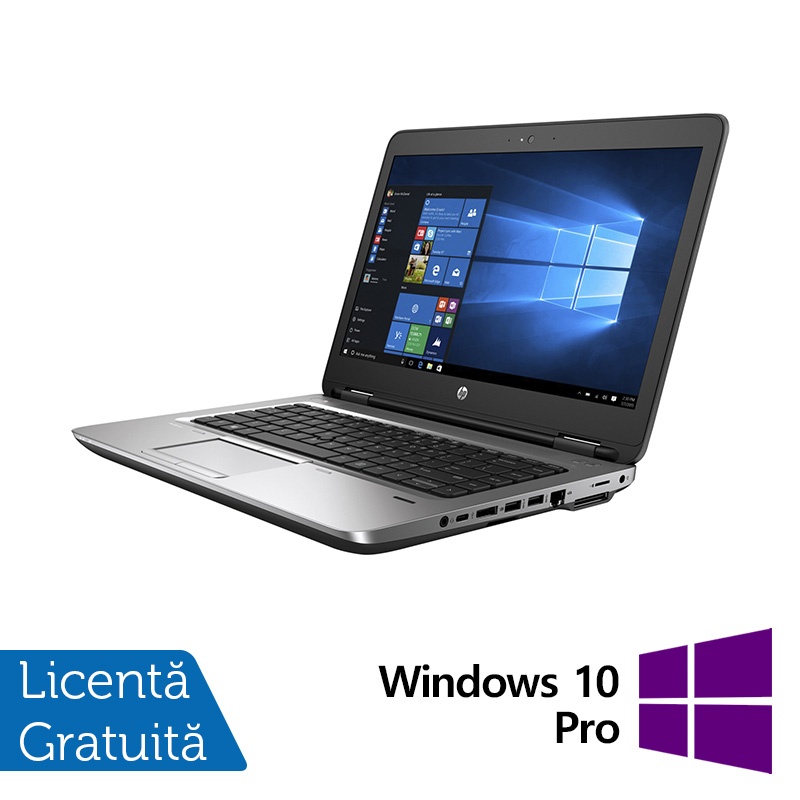 Laptop Refurbished HP EliteBook 640 G3 Intel Core i5-7300U 2.60 - 3.50GHz 8GB DDR4 256GB SSD 14 Inch Webcam + Windows 10 Pro