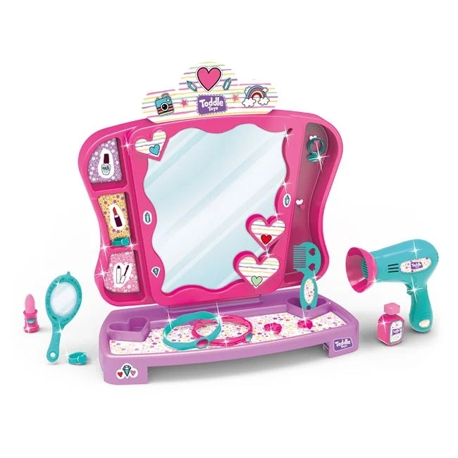 Masa de toaleta de jucarie, cu accesorii incluse, 47.5x9x36cm, multicolor
