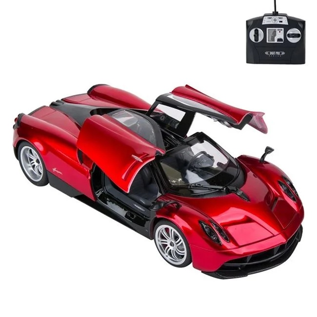Masina sport Huayra, cu telecomanda, usi care se deschid manual si lumini, 33x14x9cm, rosu - 1 | YEO