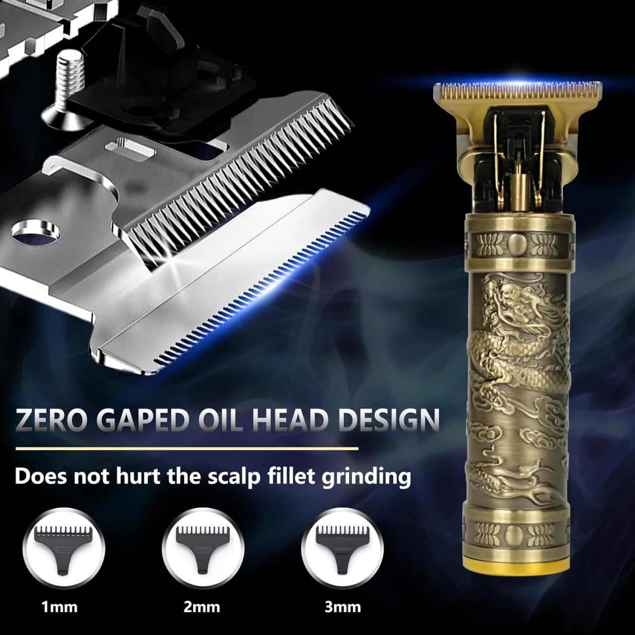 Mini aparat de tuns YM-003, pentru conturat sau desenat, portabil, fara fir, cu incarcare USB - 2 | YEO