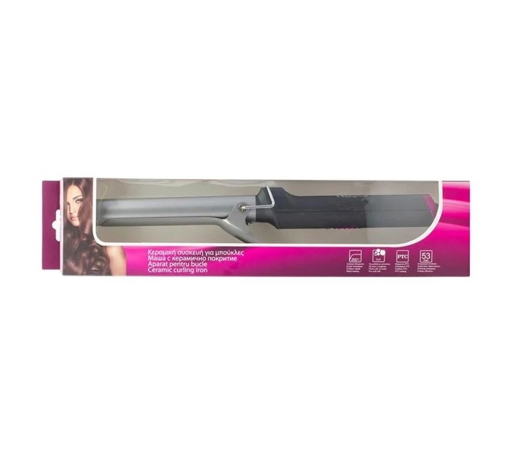 Ondulator Par Ceramic, 53W, 110-240V, 37×6×9 cm, negru/roz - 1 | YEO