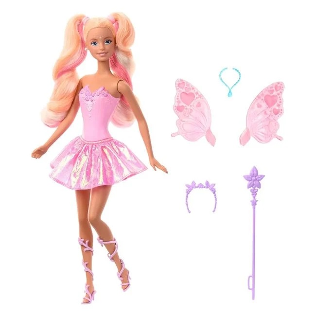 Papusa Barbie zana cu transformare magica si bagheta magica inclusa, varsta 3+ ani, 19x5x32.5cm, roz - 3 | YEO