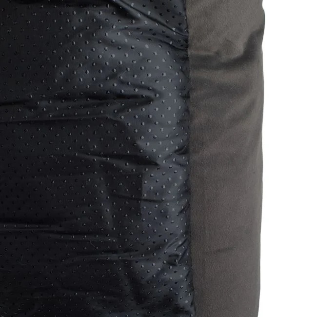Pat pentru caini, cu imitatie de blana, dreptunghiular, dimensiuni 61x49x18cm, bej-negru - 3 | YEO