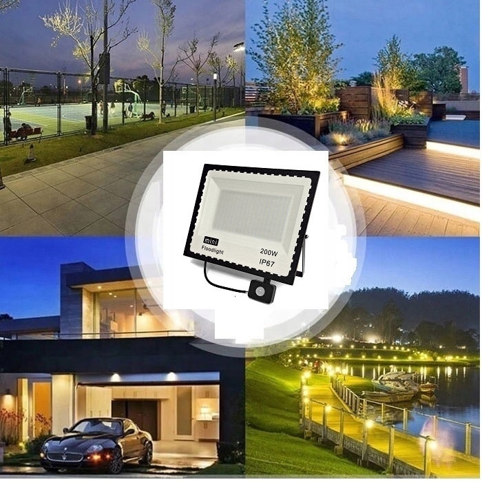 Proiector halogen LED 200W, 1400lm, cu senzor de miscare, rezistent la apa - 1 | YEO