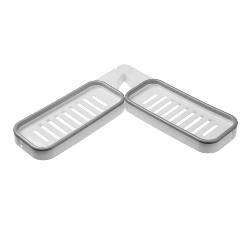 Raft de colt 90° sau unghi drept 180°, pentru baie, suporta pana la 5 kg, Gri-Portocaliu - 1 | YEO